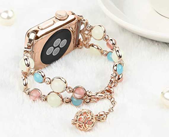 Pasek ze świecącej perły do zegarka Apple Watch