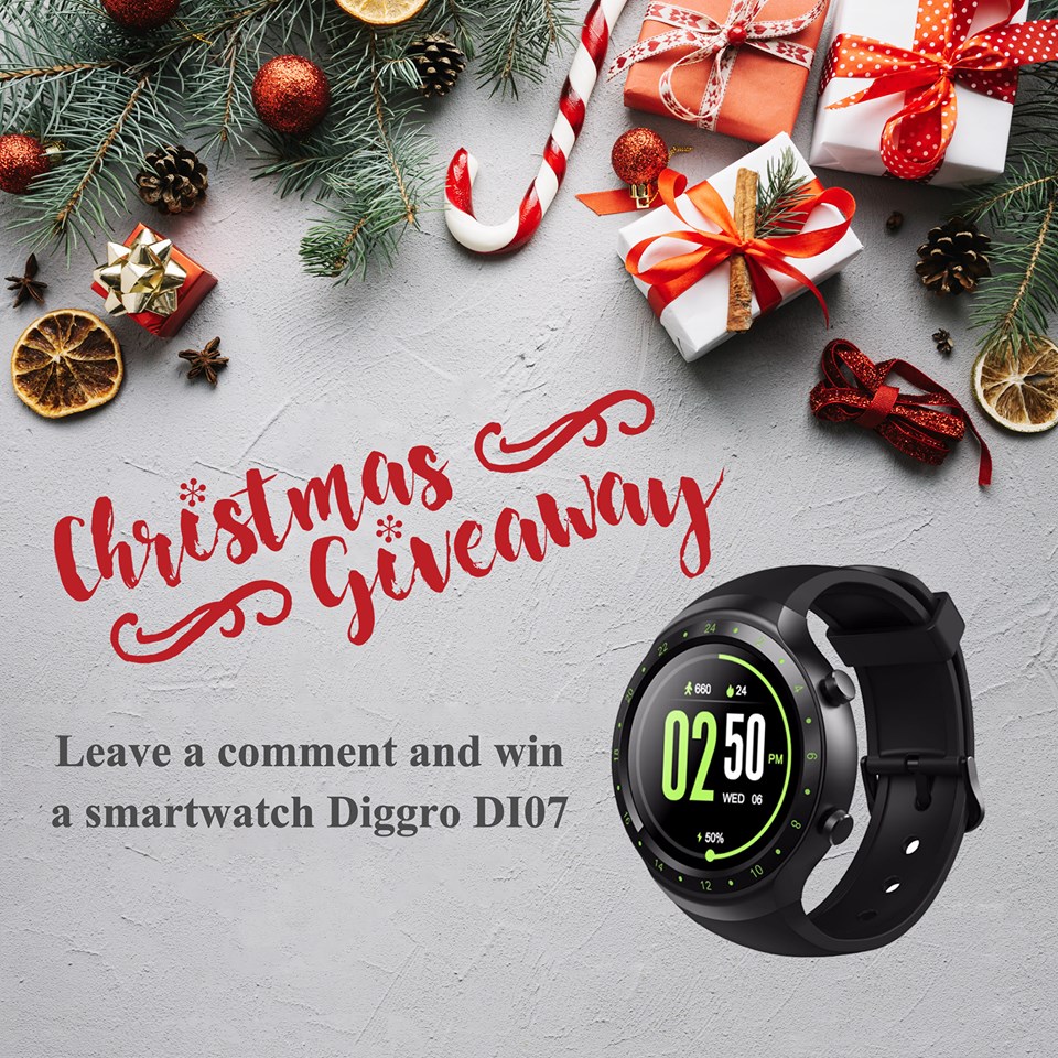 Diggro Di07 Smartwatch Giveaway na Boże Narodzenie!
