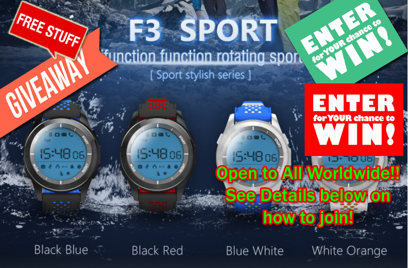 No.1 F3 Smartwatch International Giveaway! – z 1 rokiem żywotności baterii
