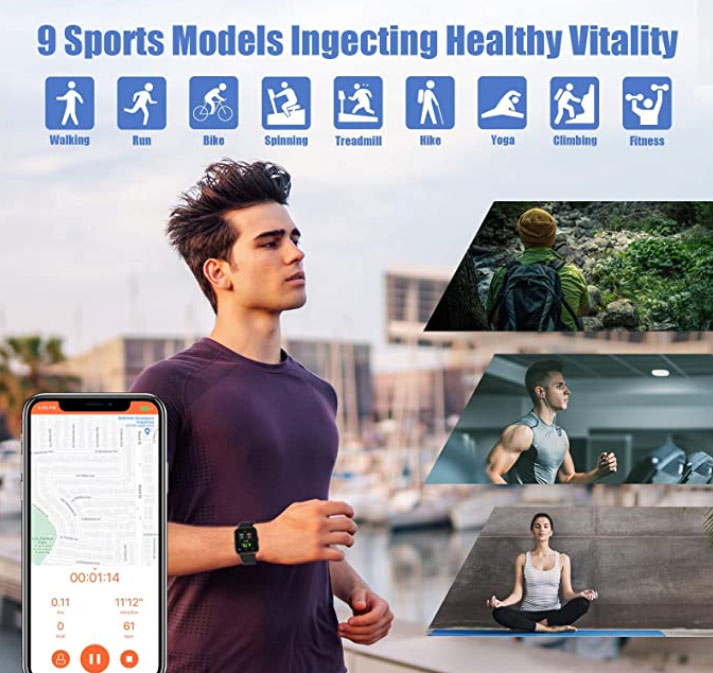 Inteligentny zegarek AIKELA – modny smartwatch fitness