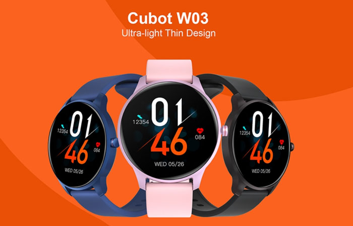 Cubot W03 Smartwatch – minimalistyczny, lekki okrągły smartwatch