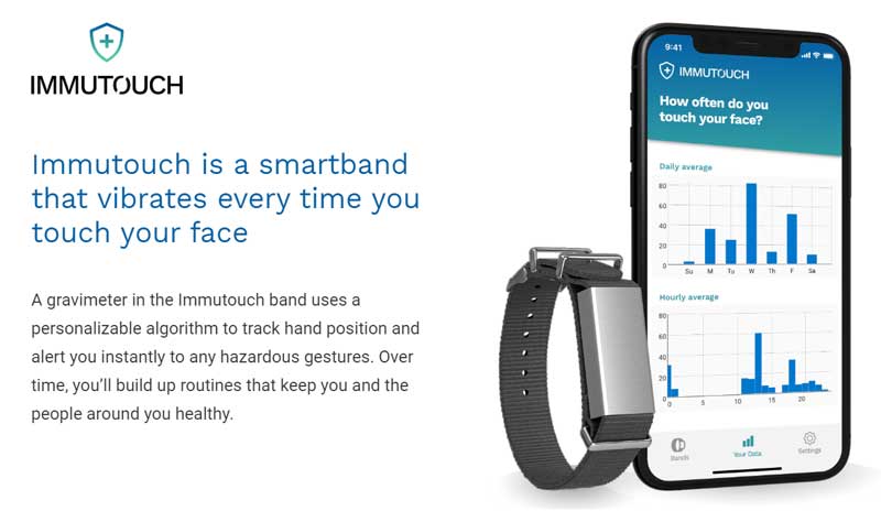 Immutouch Smartband – do noszenia w celu zwalczania wirusa koronowego