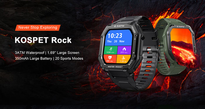 Kospet Rock - Rugged Sporty Smartwatch, przegląd funkcji
