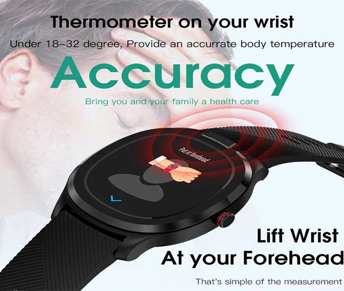 Smartwatch T01 z termometrem