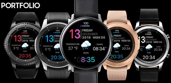 Najnowsze tarcze zegarka Galaxy Watch Active/Active 2 grudzień 2021-2021