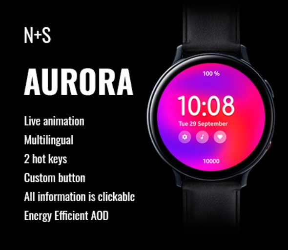 animowana tarcza zegarka dla Galaxy Watch