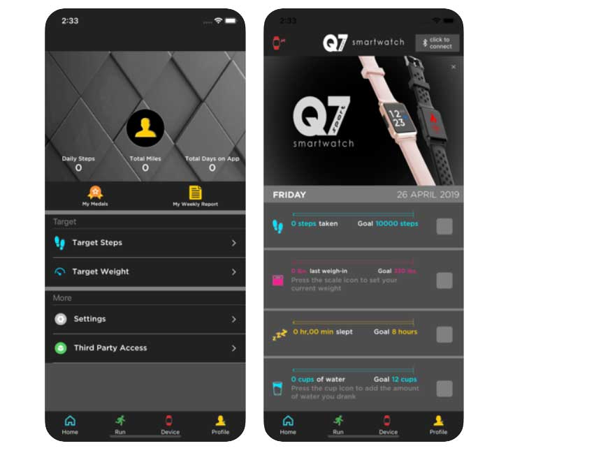 Aplikacja Q7 Sport smartwatch
