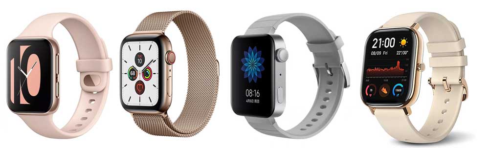 Porównanie specyfikacji Oppo Watch, Apple Watch, Mi Watch i Amazfit GTS