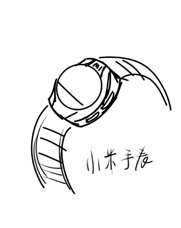 Xiaomi-Smartwatch-Szkic